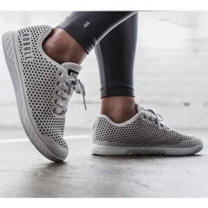 NOBULL Trainers Grey Perforated Athletic Shoes Women's Size 8.5